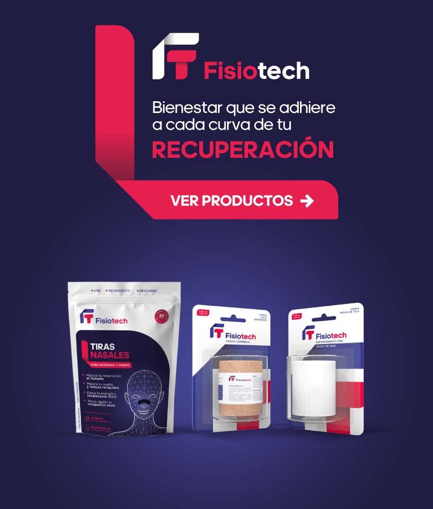 fisiotech, tiras nasales, venda cohesiva, esparadrapo